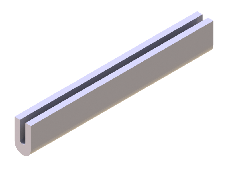 Perfil de Silicona P40634 - formato tipo U - forma irregular
