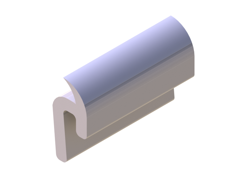 Perfil de Silicona P40965G - formato tipo h - forma irregular