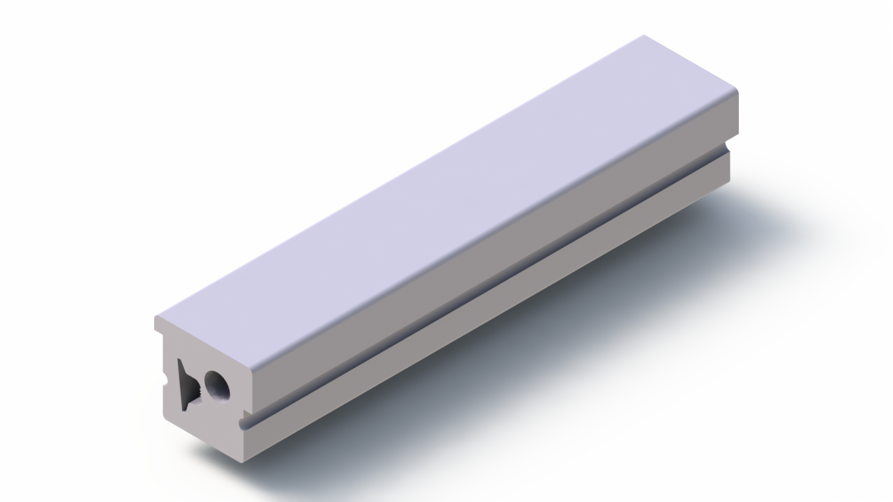 Perfil de Silicona P40965MA - formato tipo Doble Agujero - forma irregular