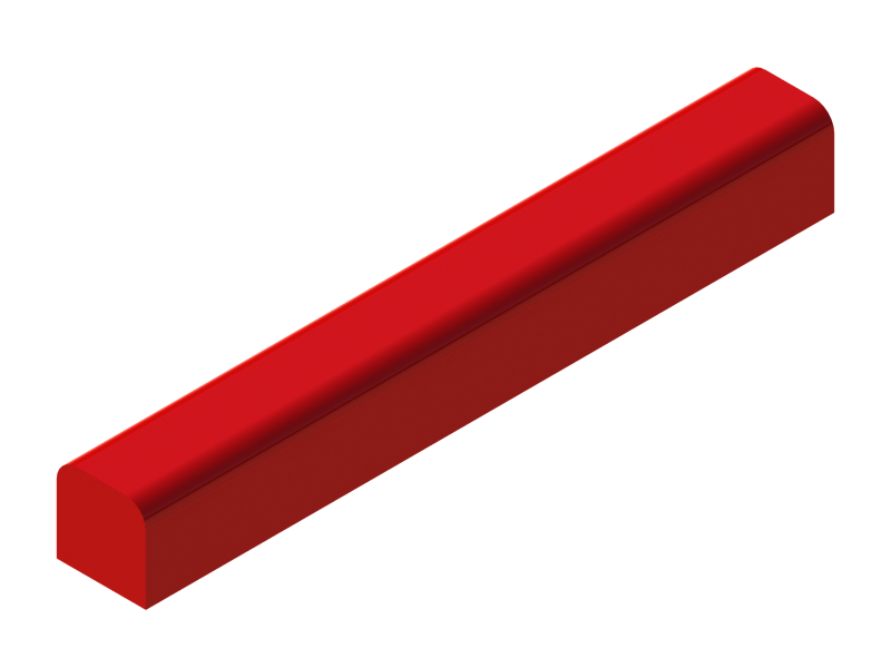 Perfil de Silicona P41N - formato tipo D - forma irregular