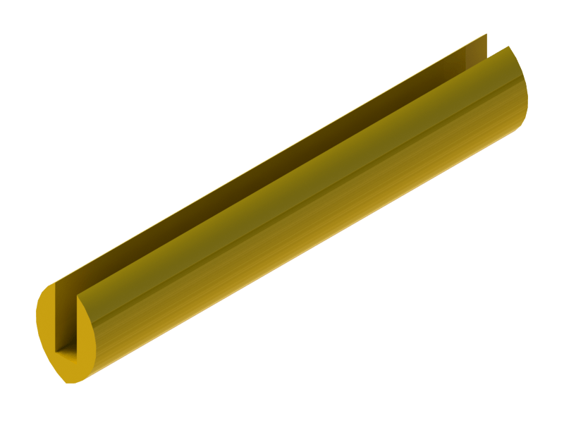 Perfil de Silicona P423C - formato tipo U - forma irregular