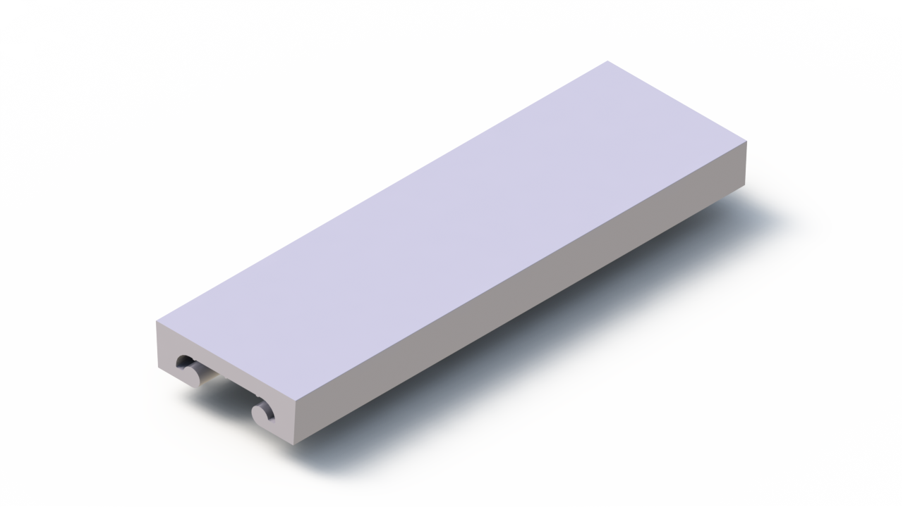 Perfil de Silicona P4493D - formato tipo U - forma irregular
