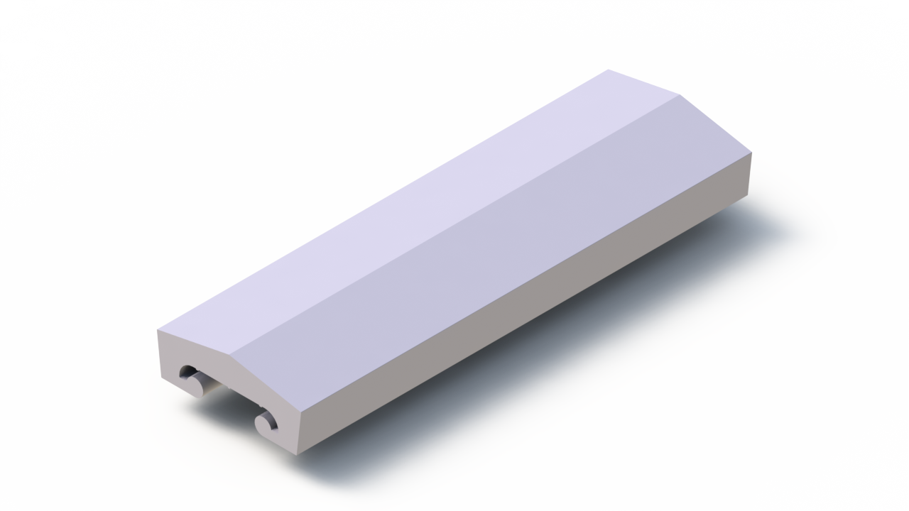 Perfil de Silicona P4493E - formato tipo U - forma irregular