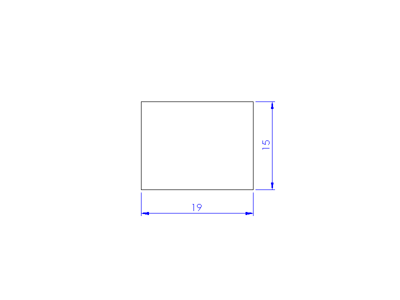 Perfil de Silicona P501915 - formato tipo Cuadrado - forma regular