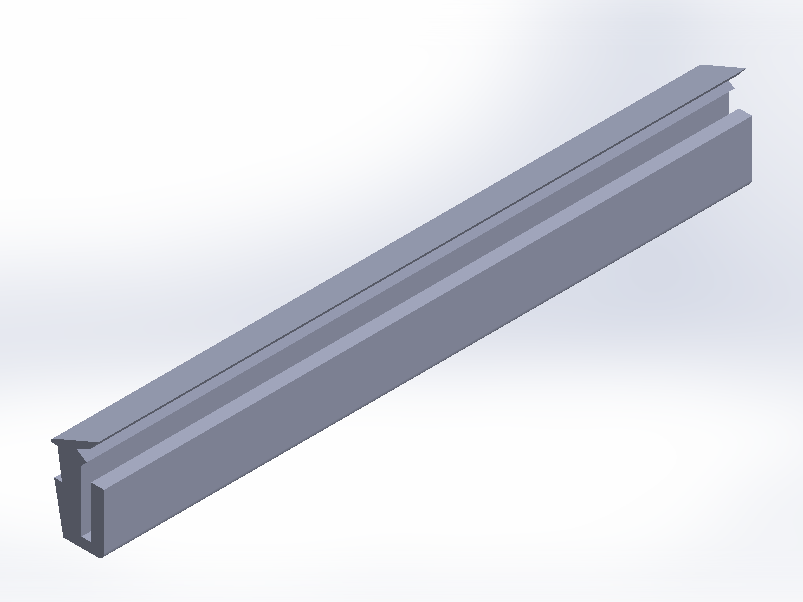 Perfil de Silicona P515F - formato tipo U - forma irregular