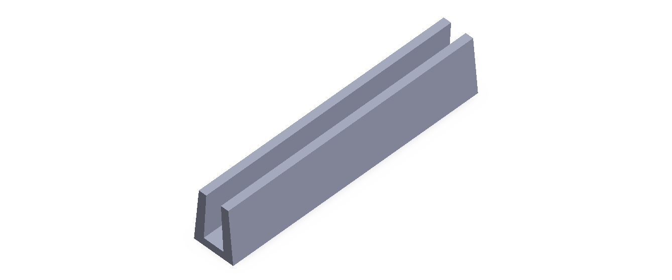 Perfil de Silicona P577 - formato tipo U - forma irregular