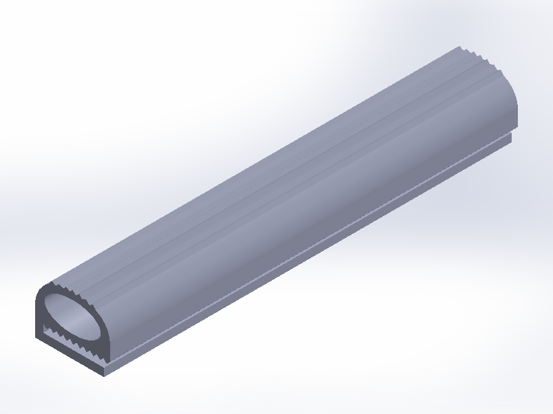 Perfil de Silicona P591C - formato tipo e - forma irregular