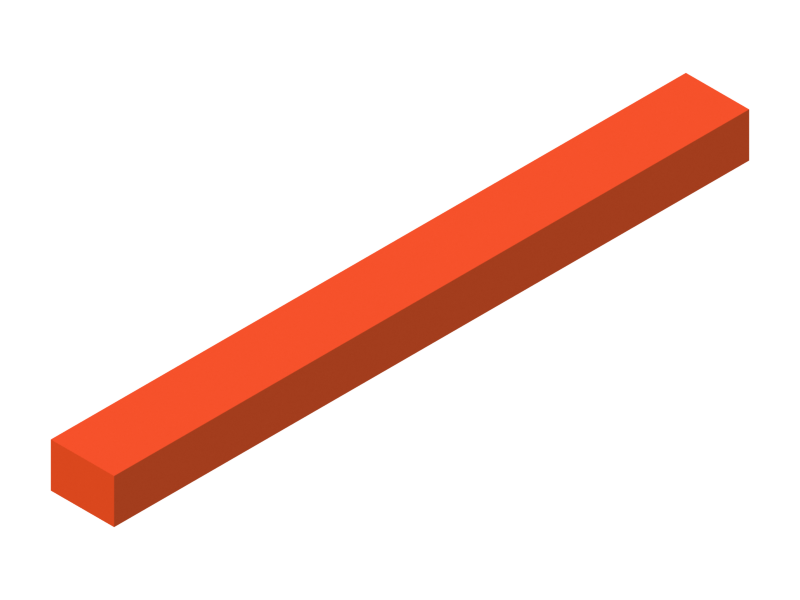 Perfil de Silicona P601007 - formato tipo Rectangulo - forma regular
