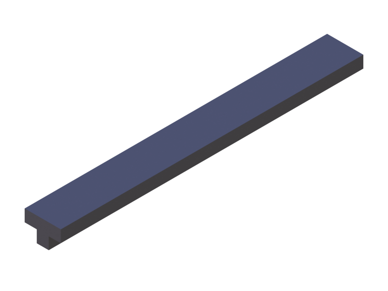 Perfil de Silicona P601C - formato tipo T - forma irregular