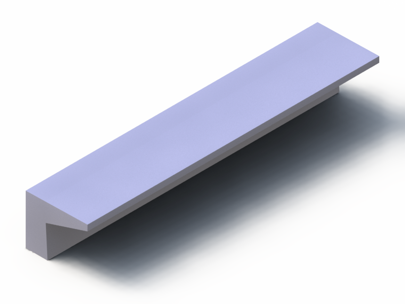 Perfil de Silicona P6225B - formato tipo Labiado - forma irregular