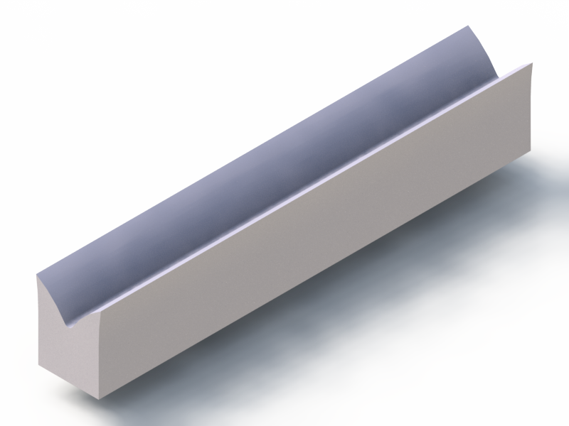 Perfil de Silicona P6225F - formato tipo Cuernos - forma irregular