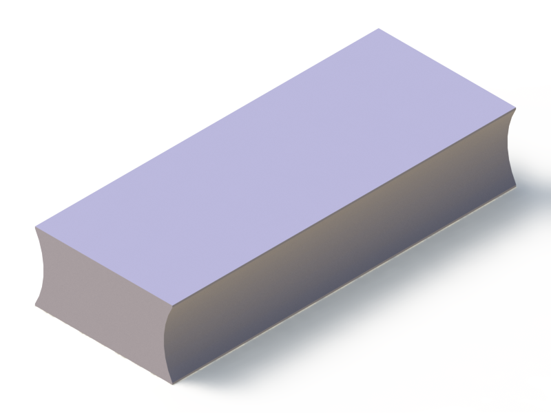 Perfil de Silicona P624B - formato tipo Trapecio - forma irregular
