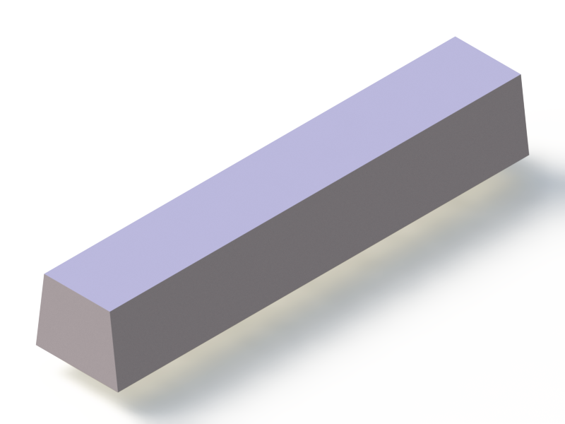 Perfil de Silicona P696S - formato tipo Trapecio - forma irregular