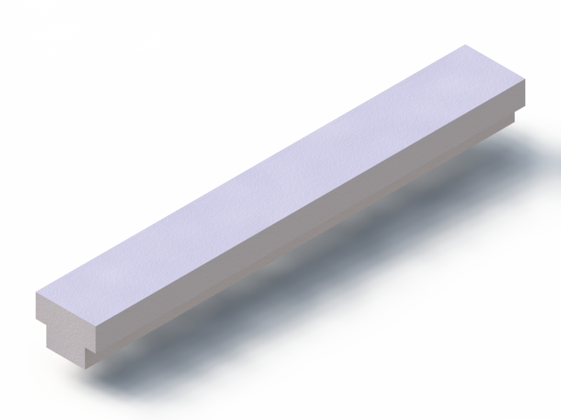 Perfil de Silicona P700F - formato tipo T - forma irregular