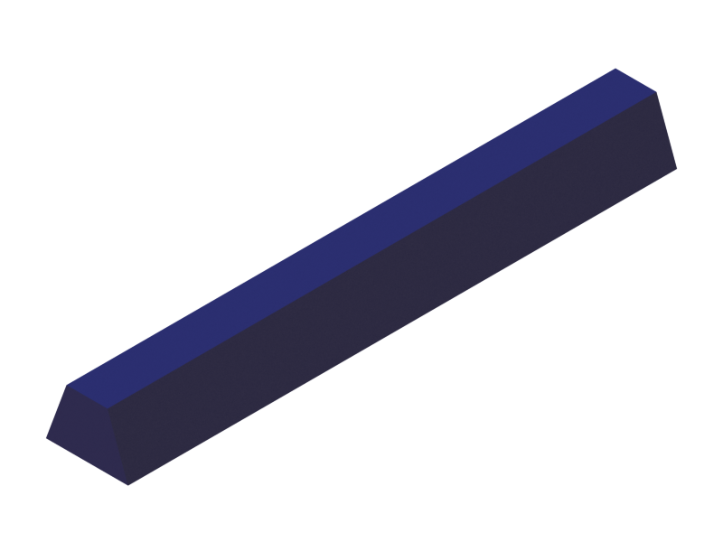 Perfil de Silicona P738G - formato tipo Trapecio - forma irregular