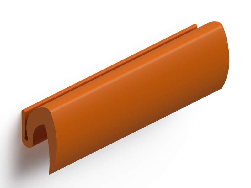 Perfil de Silicona P738I - formato tipo U - forma irregular