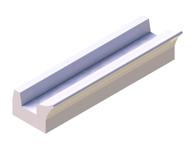 Perfil de Silicona P757-1 - formato tipo Labiado - forma irregular