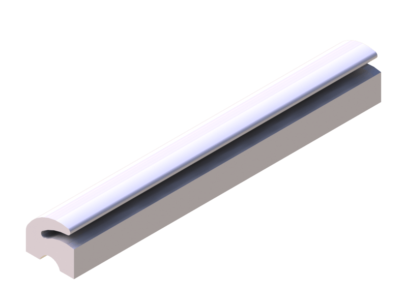 Perfil de Silicona P760A - formato tipo Labiado - forma irregular