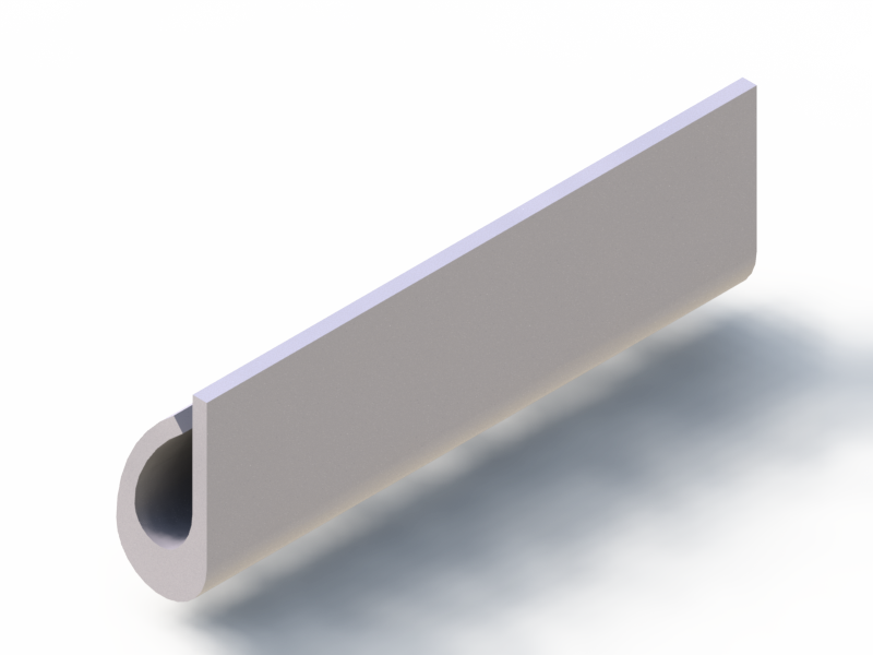 Perfil de Silicona P778Y - formato tipo U - forma irregular