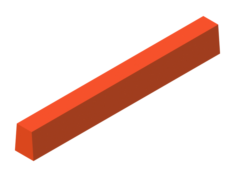 Perfil de Silicona P822AI - formato tipo Trapecio - forma irregular