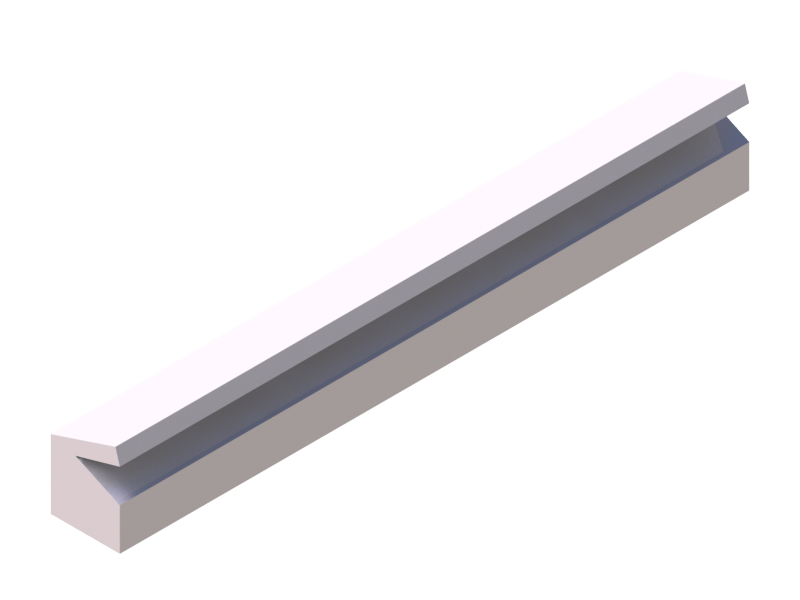 Perfil de Silicona P822Y - formato tipo Labiado - forma irregular