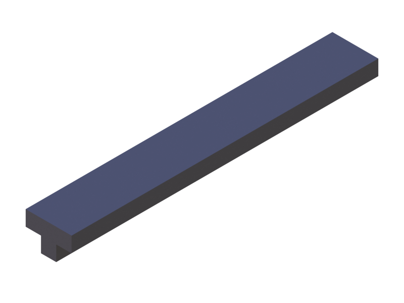 Perfil de Silicona P847B - formato tipo T - forma irregular