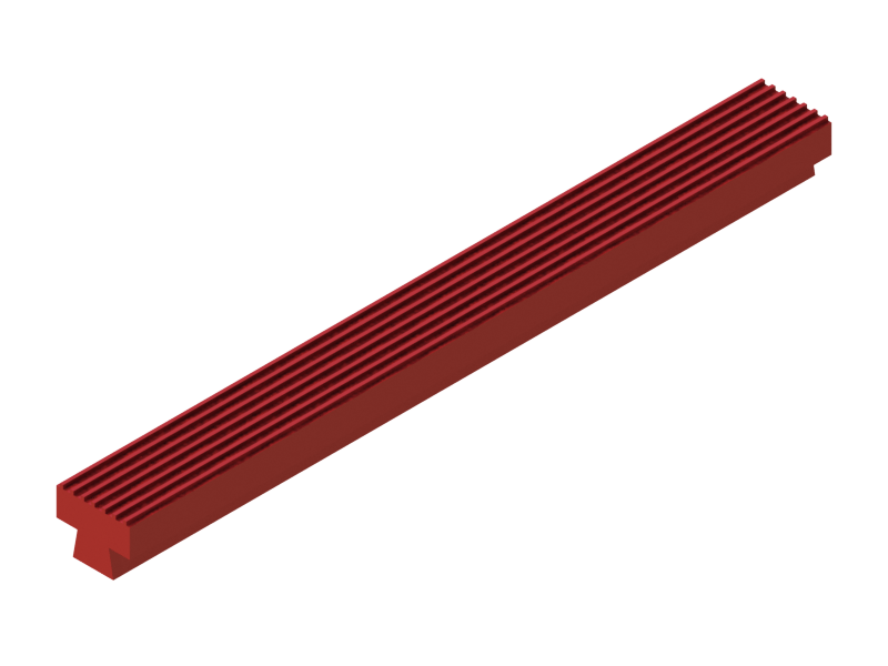 Perfil de Silicona P855F - formato tipo T - forma irregular