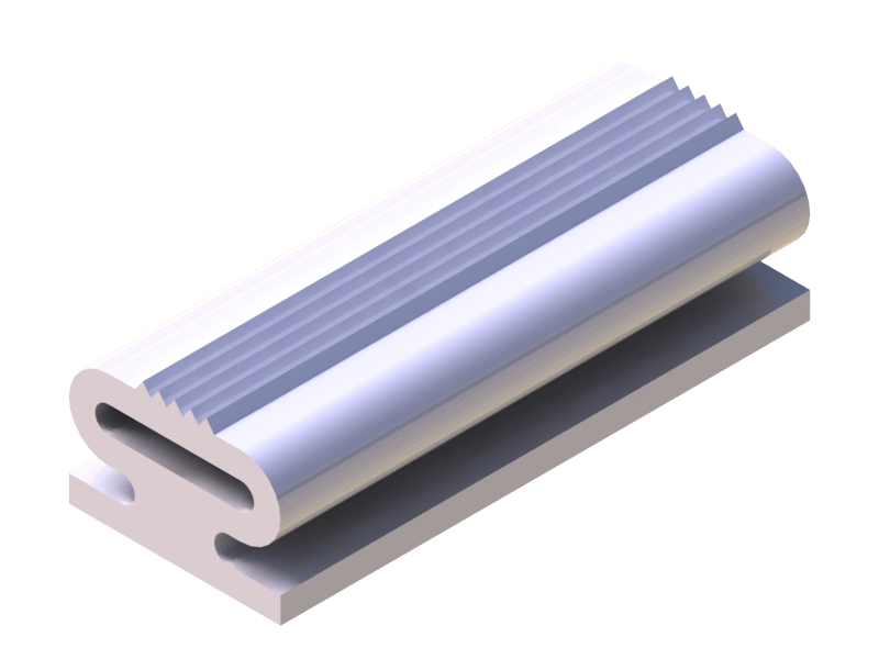 Perfil de Silicona P872A - formato tipo Lampara - forma irregular