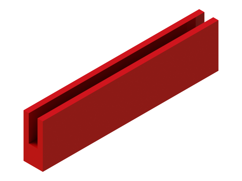 Perfil de Silicona P872AF - formato tipo U - forma irregular