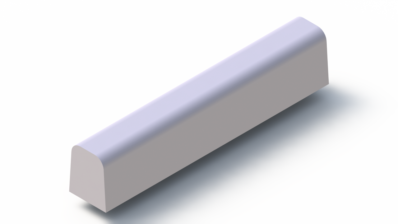 Perfil de Silicona P90313BW - formato tipo D - forma irregular