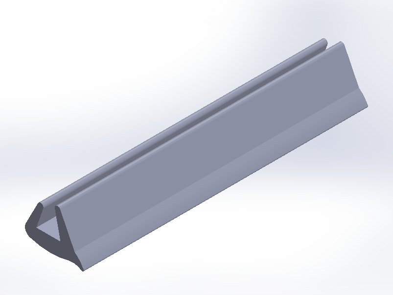 Perfil de Silicona P911C - formato tipo U - forma irregular