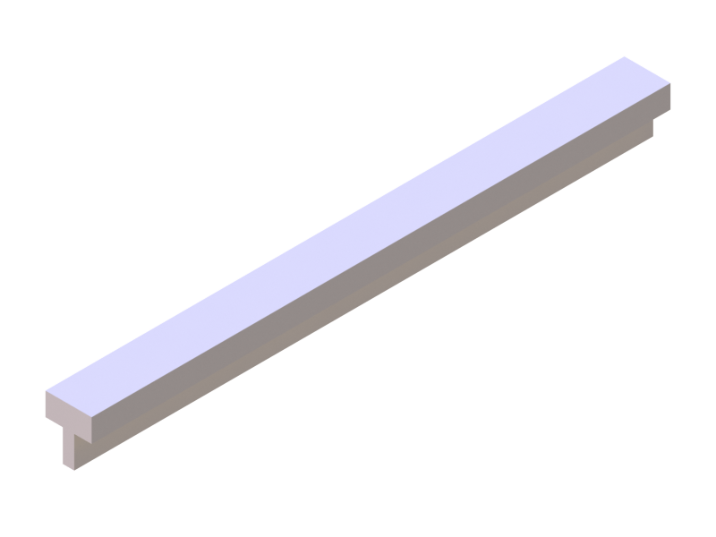Perfil de Silicona P91478 - formato tipo T - forma irregular