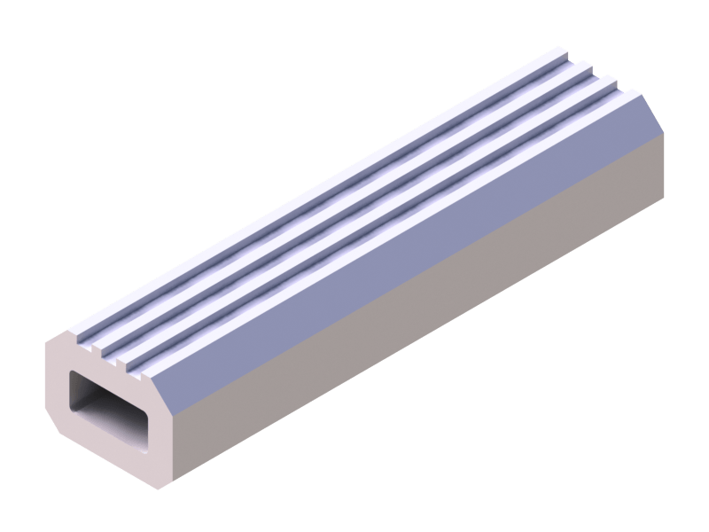 Perfil de Silicona P91565D - formato tipo D - forma irregular
