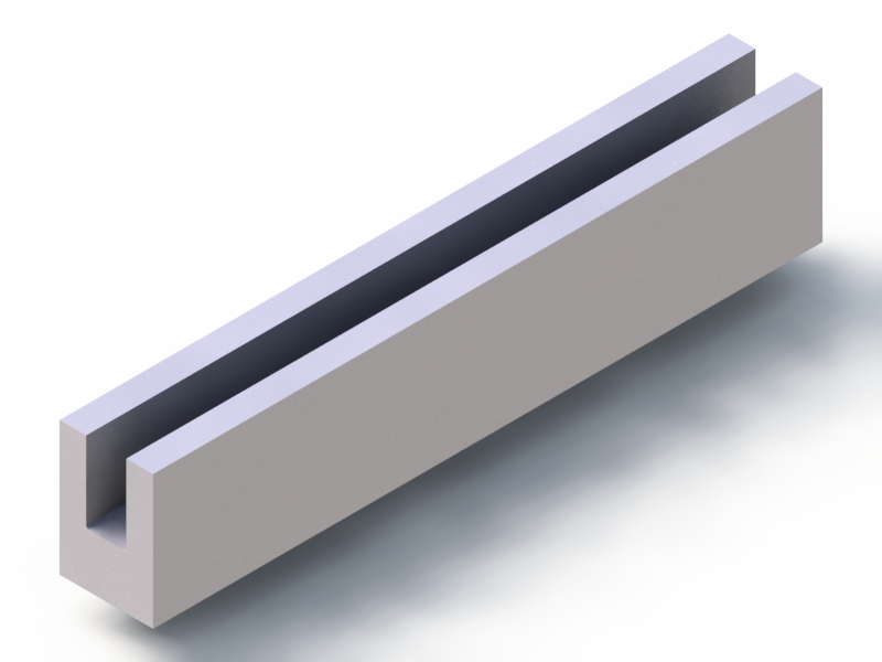 Perfil de Silicona P91565QZ - formato tipo U - forma irregular