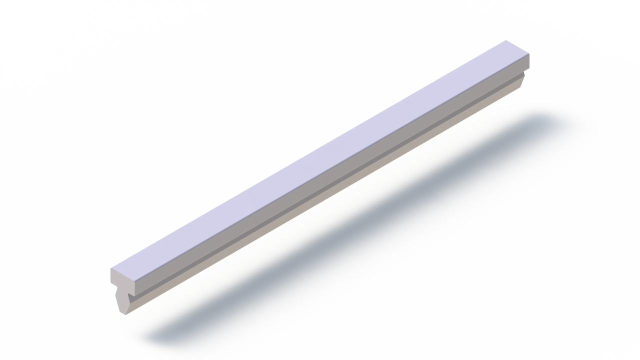 Perfil de Silicona P92174C - formato tipo T - forma irregular
