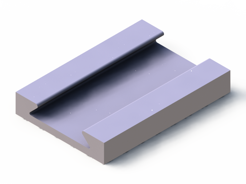 Perfil de Silicona P92758A - formato tipo U - forma irregular