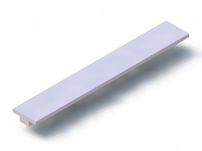Perfil de Silicona P92979D - formato tipo T - forma irregular