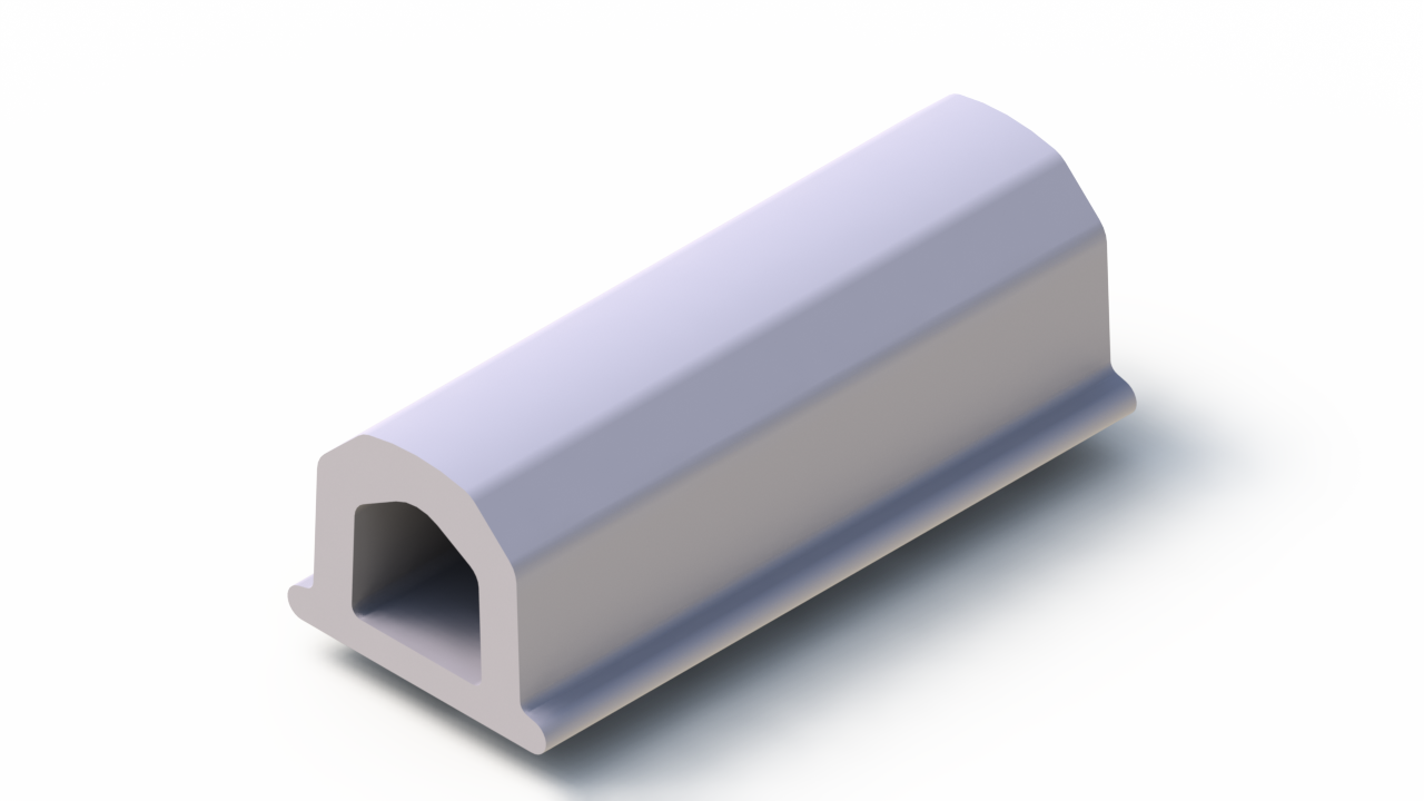Perfil de Silicona P93149DI - formato tipo D - forma irregular