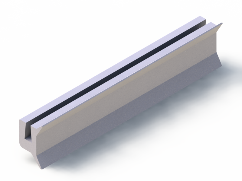 Perfil de Silicona P932BV - formato tipo U - forma irregular