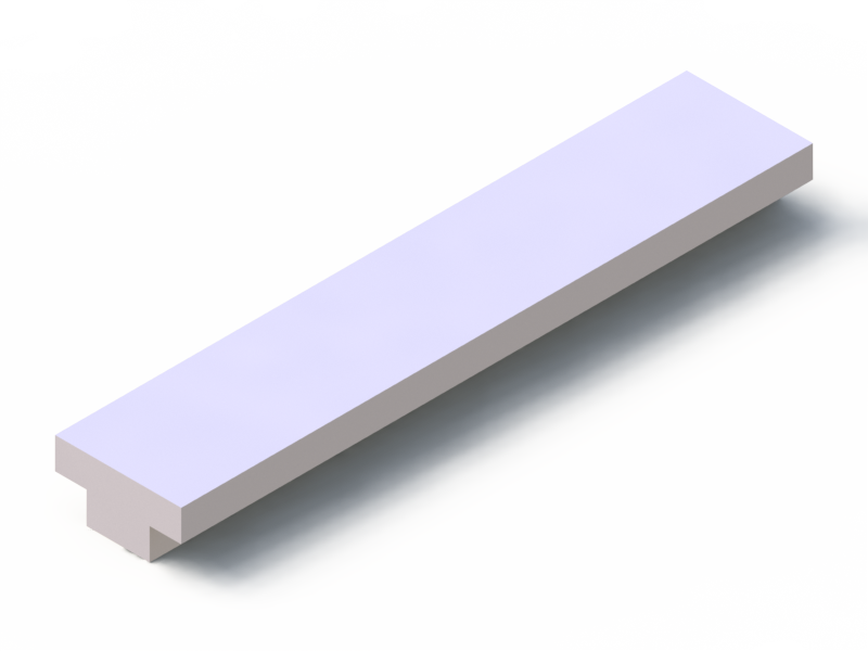 Perfil de Silicona P932F - formato tipo T - forma irregular
