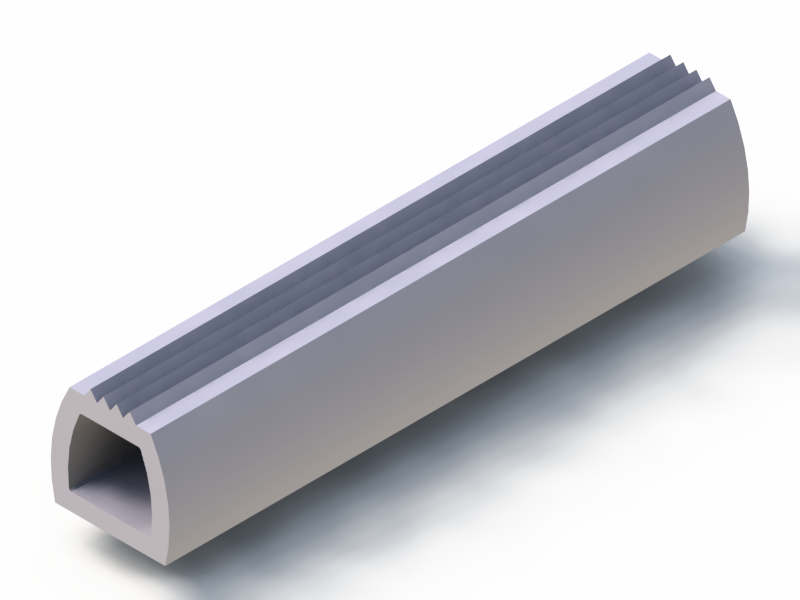Perfil de Silicona P93395AD - formato tipo D - forma irregular