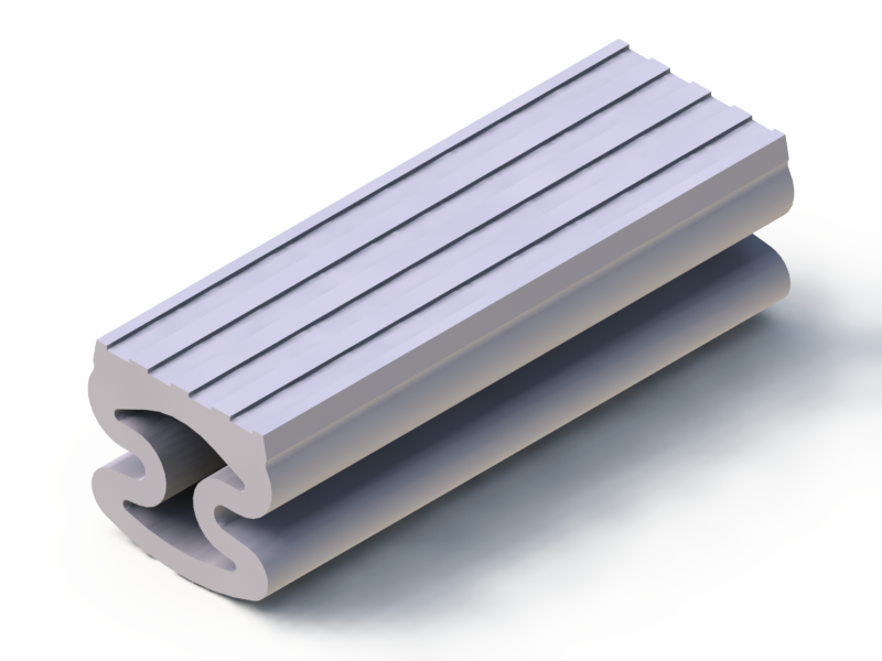 Perfil de Silicona P93395AS - formato tipo D - forma irregular
