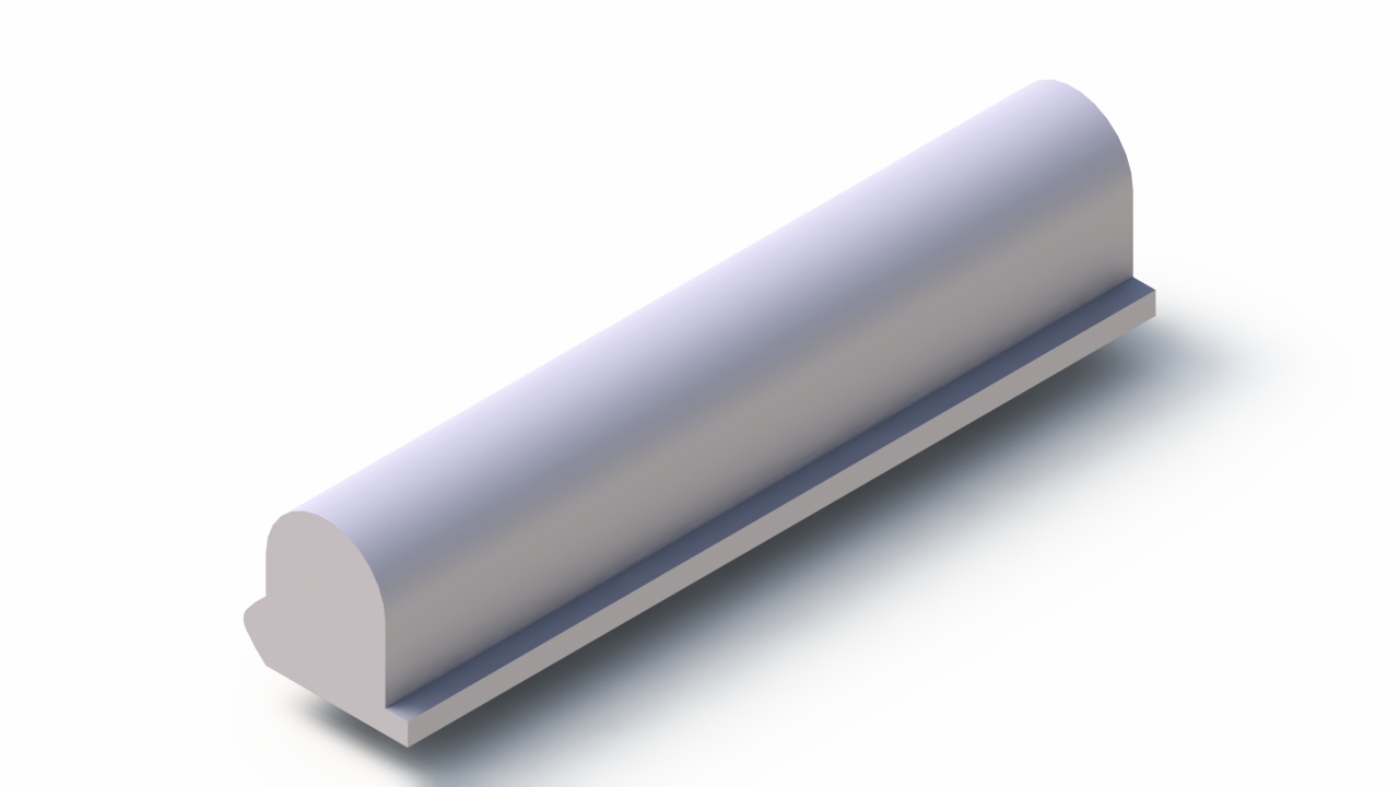 Perfil de Silicona P93395BQ - formato tipo D - forma irregular