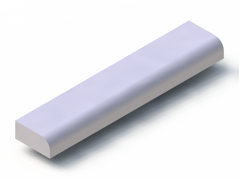 Perfil de Silicona P93501A - formato tipo D - forma irregular