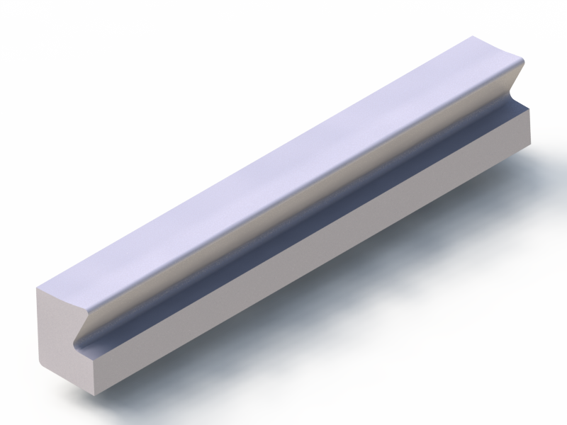 Perfil de Silicona P93522B - formato tipo Labiado - forma irregular