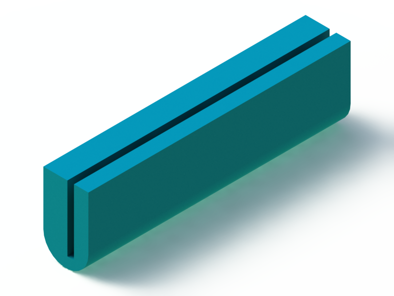 Perfil de Silicona P93524B - formato tipo U - forma irregular