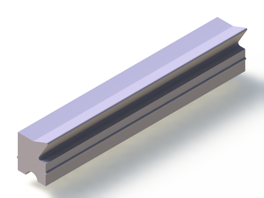 Perfil de Silicona P93537C - formato tipo Labiado - forma irregular