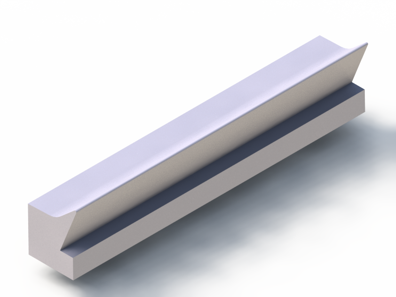 Perfil de Silicona P93539F - formato tipo Labiado - forma irregular