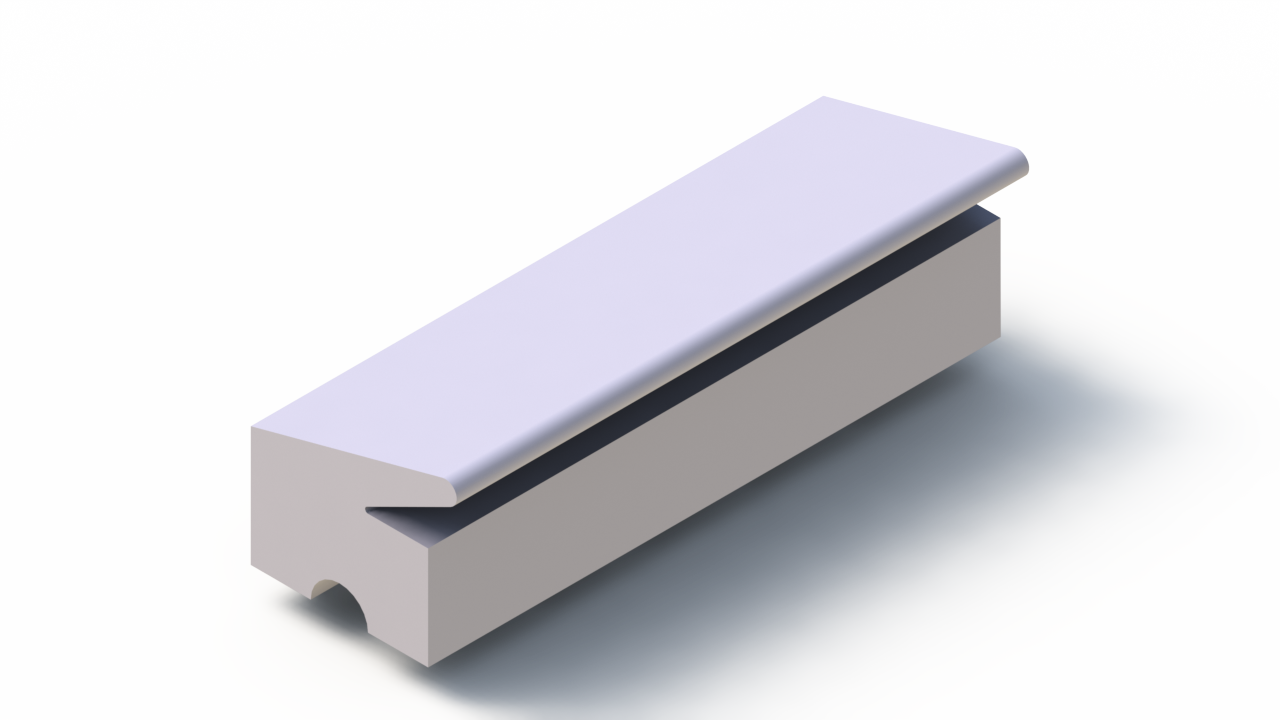Perfil de Silicona P93539M - formato tipo Labiado - forma irregular
