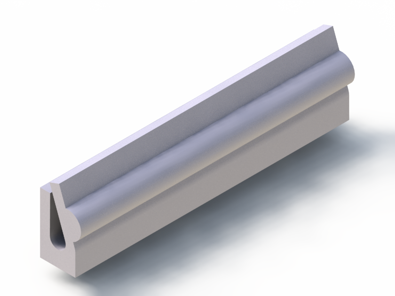 Perfil de Silicona P93587S - formato tipo U - forma irregular
